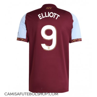 Camisa de time de futebol Aston Villa Harvey Elliott #9 Replicas 1º Equipamento 2025-26 Manga Curta Camisa de time de futebol Aston Villa Harvey Elliott #9 Replicas 1º Equipamento 2025-26 Manga Curta